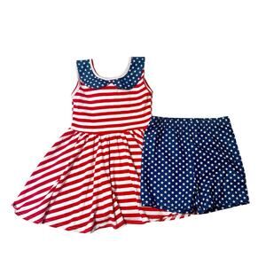 Eliza Cate Star Spangled Dress and Shorts Size 6
